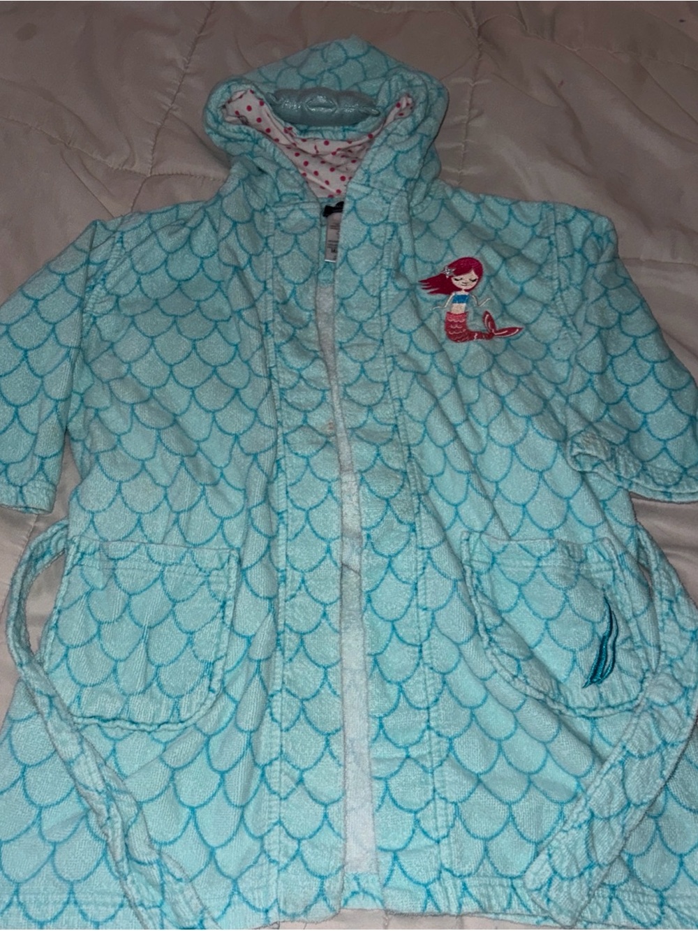 Nautica  Mermaid Bath Robe Bath Robe with hoodie size M )7-8)